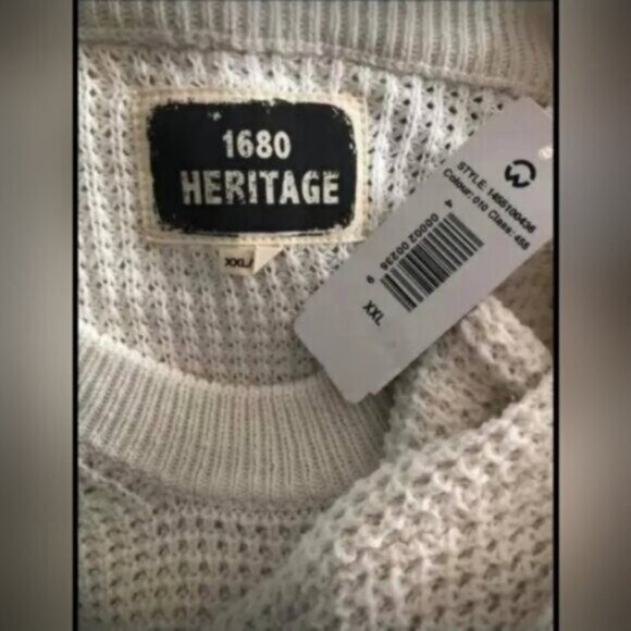 Heritage Oversized knit sweater Vintage Inspired NWT Men's Sz XXL - Picture 3 of 4